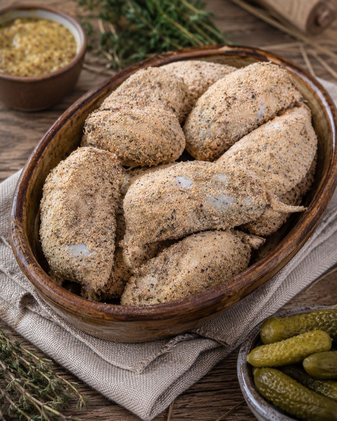 Mini andouillettes panées